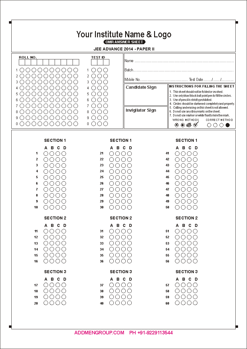 60 Question Bubble Answer Sheet Pdf