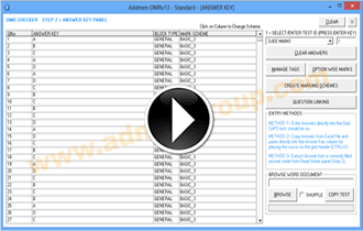 Addmen OMR Sheet Checker Software Operation